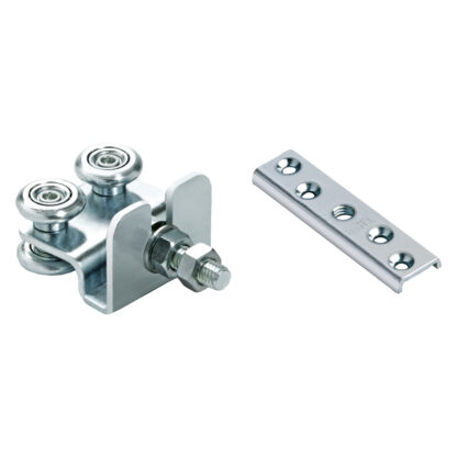 CARRELLO A 4 CUSCINETTI CON PIASTRA ART.40/24+42  ø mm 24 - 10 MA