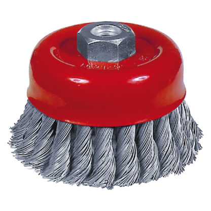 SPAZZOLA A TAZZA PER SMERIGLIATRICE filo 0,50 mm - Ø 100 mm